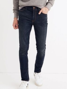 Madewell Men's Skinny Jeans in Heney Dark Wash Denim Size W31 L30 Cotton Blend